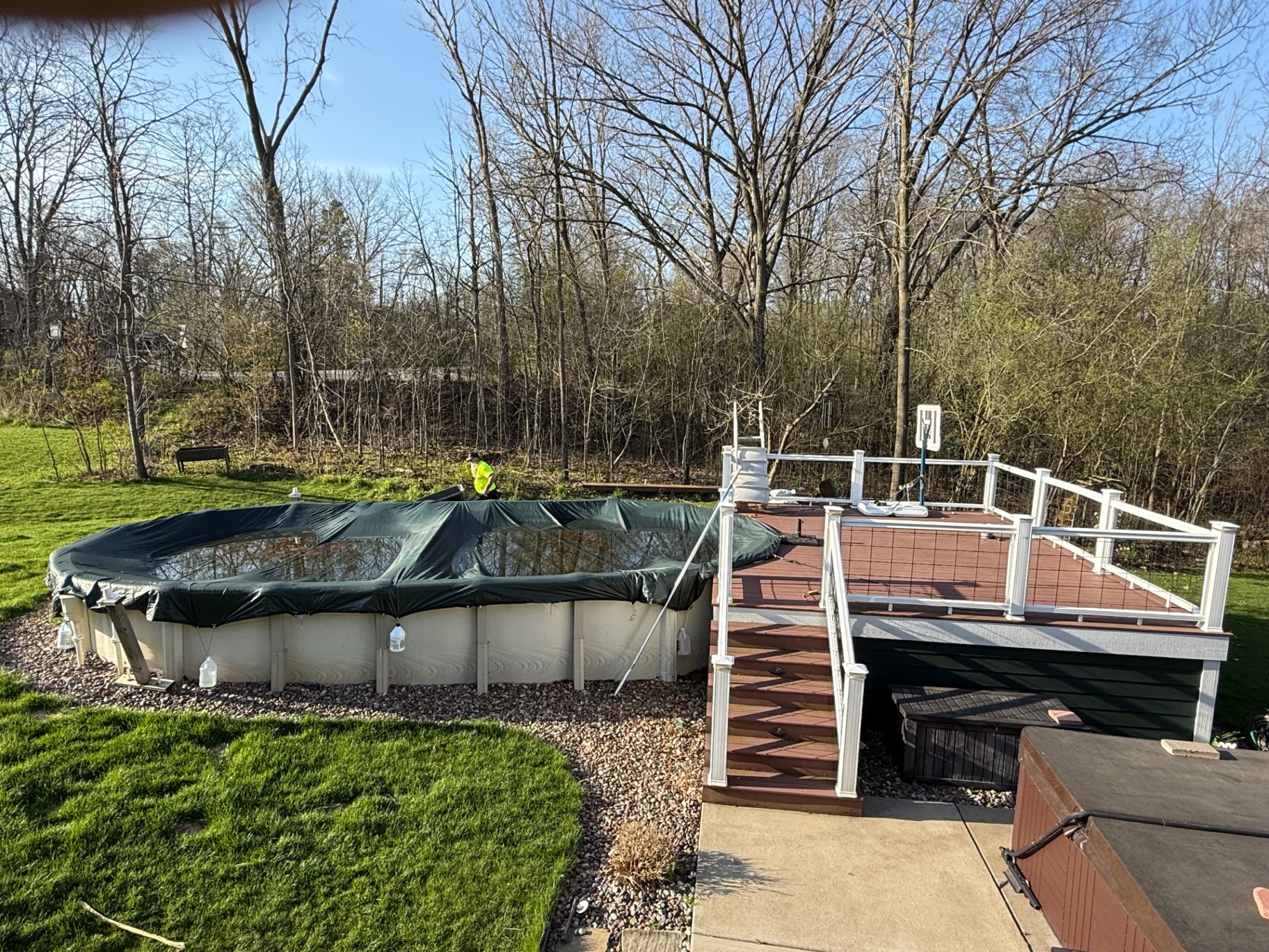 Pool deck before rebuild by D&D Contracting